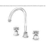 3-hole countertop washbasin tap with cork stopper Vieremae