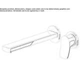 Single-lever wall-mounted washbasin tap with aerator Perkata
