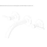 Wall-mounted washbasin tap with aerator, 3-hole Hejnice