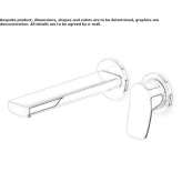 Single-lever wall-mounted washbasin tap with flow limiter Perkata