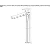 Tall, single-lever countertop washbasin tap Perkata