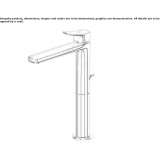 Tall, single-lever countertop washbasin tap Perkata