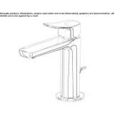 Single-lever countertop washbasin tap with cork stopper Perkata
