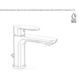 Single-lever countertop washbasin tap with automatic stopper Smithton