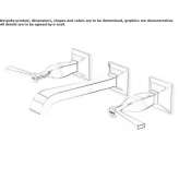 Wall-mounted washbasin tap with aerator, 3-hole Zamostea