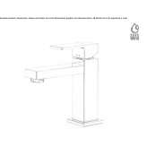 Single-lever countertop washbasin tap, 1-hole Rakaw