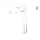 Tall, single-lever countertop washbasin tap Triunfo