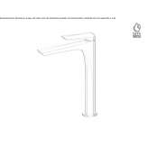 Tall single-lever washbasin tap without stopper Duhanas