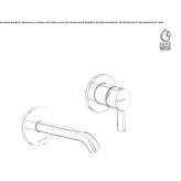 Single-lever wall-mounted washbasin tap without stopper Wamboin