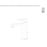 Single-lever countertop washbasin tap with cork stopper Rakaw