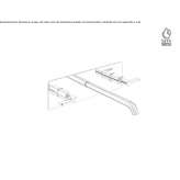 Wall-mounted washbasin tap with a plate without a stopper Wamboin