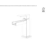 Single-lever countertop washbasin tap with flexible hose Rakaw