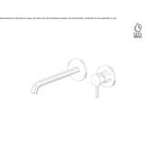 Single-lever wall-mounted washbasin tap without stopper Urpay