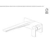 Single-lever washbasin tap with plate Duhanas