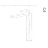 Tall single-lever washbasin tap Chicama
