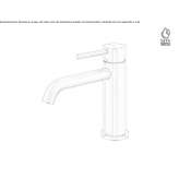 Countertop washbasin tap made of stainless steel Avella