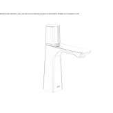Single-lever countertop washbasin tap Cagua