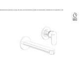 Single-lever wall-mounted washbasin tap Treungen