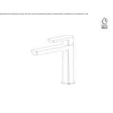 Single-lever washbasin tap without stopper Chicama
