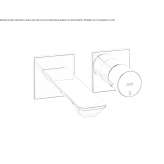 2-hole wall-mounted washbasin tap Cagua