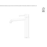 Tall single-lever washbasin tap made of stainless steel Avella
