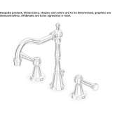 3-hole countertop washbasin tap with single rosettes Solarino
