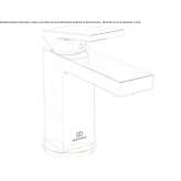 Single-lever countertop washbasin tap with automatic stopper Thalheim