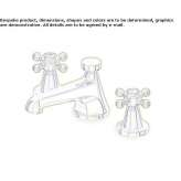 3-hole countertop washbasin tap with single rosettes Solarino