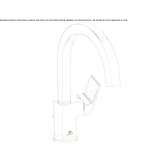 Countertop washbasin tap with automatic stopper Thalheim