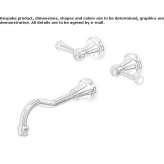 3-hole wall-mounted washbasin tap with individual rosettes Solarino
