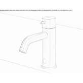 Single-lever infrared washbasin faucet in stainless steel Gozne