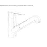 Countertop washbasin tap with adjustable spout Yakutiye