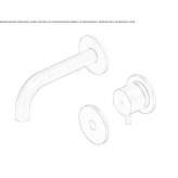 3-hole infrared wall-mounted washbasin faucet Gozne