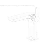 1-hole chrome-plated brass washbasin tap on countertop Geel