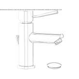 Single-lever washbasin tap in chrome-plated brass Tekit