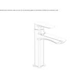 Single-lever countertop washbasin tap without waste Mystic