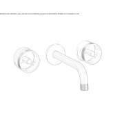Wall-mounted washbasin tap without stopper Jardin