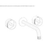 Wall-mounted washbasin tap without stopper Jardin