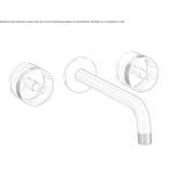 Wall-mounted washbasin tap with single rosettes Jardin