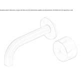 Single-lever, hydroprogressive wall-mounted washbasin faucet Wyee