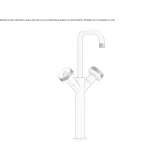 Tall, 1-hole countertop washbasin tap Jardin