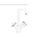 1-hole washbasin tap with individual rosettes Jardin