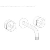 Wall-mounted washbasin tap with single rosettes Jardin