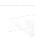 Wall-mounted single-lever washbasin tap with plate Nestoita