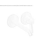 2-otworowa bateria umywalkowa ścienna Nestoita