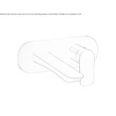 Bateria umywalkowa ścienna jednouchwytowa z płytą Mystic