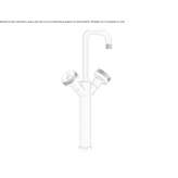 Wysoka bateria umywalkowa nablatowa Jardin