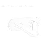 Wall-mounted washbasin tap with plate Mystic