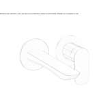 Two-hole, single-lever, wall-mounted washbasin faucet Mystic