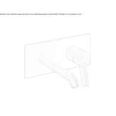 Wall-mounted single-lever washbasin tap with plate Nestoita